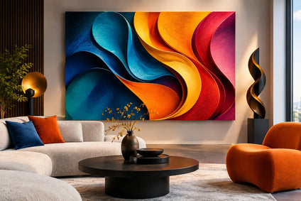 How Sculptural Canvas Art Changes a Room