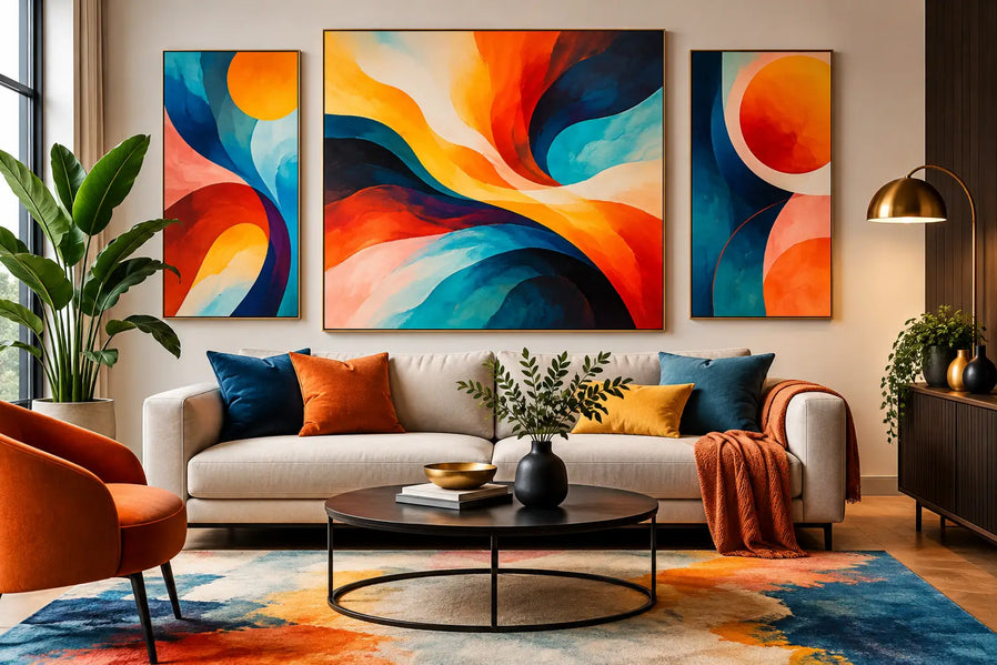 How to Choose Art for Living Room Walls