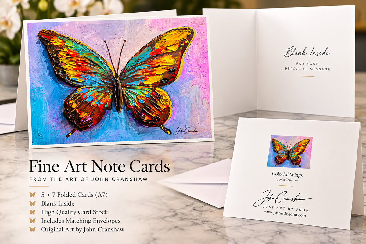 Colorful Wings — Fine Art Note Card