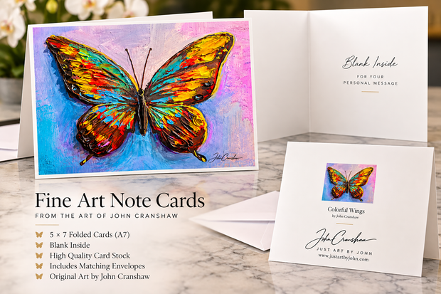 Colorful Wings — Fine Art Note Card