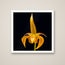 Bulbophyllum Lobbii orchid art print in a white frame