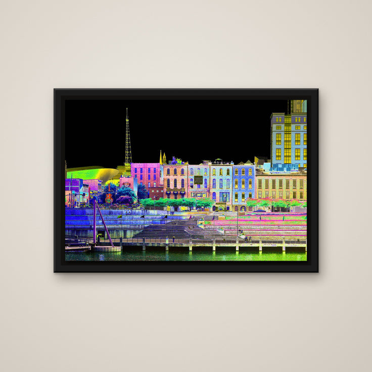 Electric Nashville in a black floating frame