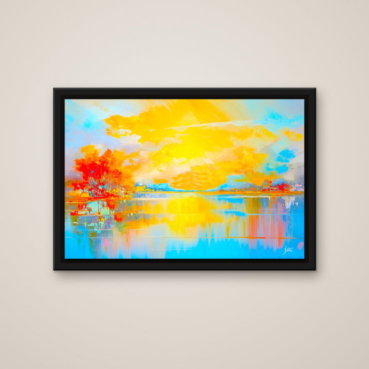 Peaceful Easy Feeling in a black floating frame