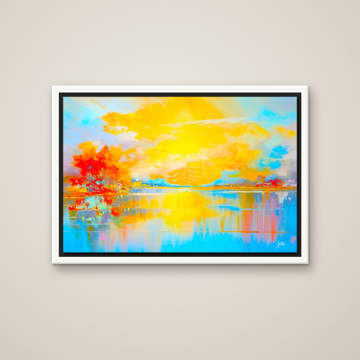 Peaceful Easy Feeling in a white floating frame