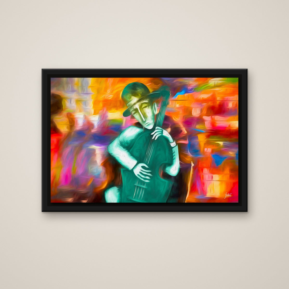 The Heartbeat of New Orleans in a black floating frame